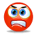 Angry stare animated emoticon