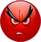 شکلک ها چهره عصبانی قرمز