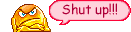 emoticon of Shut Up