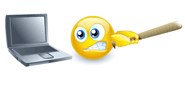 Smashing laptop with bat emoticon (Angry Emoticons)