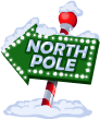 North Pole sign animated emoticon