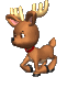 running reindeer emoticon