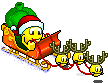 santa's sleigh smiley