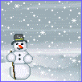 Snowman animated emoticon