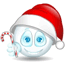 Wearing Santa hat animated emoticon