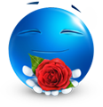 give a rose smiley