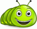 Happy Caterpillar emoticon (Happy Emoticons)