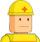 Lego Man smiling emoticon (Happy Emoticons)