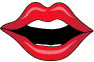 Lips animated emoticon
