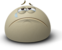 3D Crying Sad Face emoticon (Sad Emoticons)