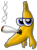 Smoking banana emoticon (Drug emoticons)