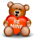 Cute Be Mine Teddy emoticon (Valentine Emoticons)