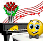 valentine piano player smiley