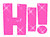 Pink Hi emoticon (Word Emoticons)