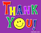 Thank You text animated emoticon