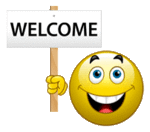 welcome sign smiley