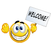 welcome signboard smiley