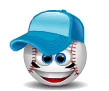 Baseball Head emoticon (Baseball smileys and emoticons)
