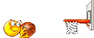 Basketball accident animated emoticon