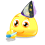 Birthday Party Blower animated emoticon