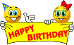 Happy birthday banner emoticon (Birthday Emoticons)