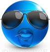 Cool Dude smiley (Blue Face Emoticons)