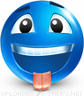 Haha! emoticon (Blue Face Emoticons)