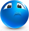 I'll Cry smiley (Blue Face Emoticons)