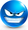 I'm Gonna Get You! smiley (Blue Face Emoticons)