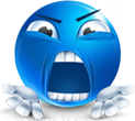 Screamer emoticon (Blue Face Emoticons)
