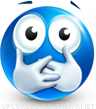 Shocked smiley (Blue Face Emoticons)