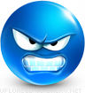 Snarling smiley (Blue Face Emoticons)