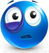 Sore Eye emoticon (Blue Face Emoticons)