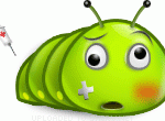 Bruised and Battered emoticon (Bug and insect emoticons)