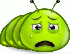 Sad Bug emoticon (Bug and insect emoticons)