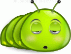 Sleepy Caterpillar emoticon (Bug and insect emoticons)