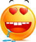 Hit by Love emoticon (Butter Face emoticons)