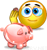 Deposit into Piggy Bank smiley (Everyday actions emoticons)