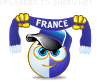 Supporter of France emoticon (Sports fan emoticons)