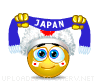 Supporter of Japan animated emoticon