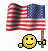 Smiley With US Flag animated emoticon
