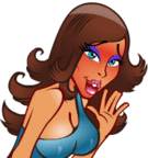 Sexy Girl Blushing animated emoticon