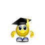 Graduation cap throw emoticon (Graduation Smileys)