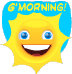 Happy Sun Good Morning emoticon (Hello emoticons)