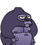 Sad Gorilla Waving animated emoticon