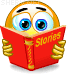 Reading Stories smiley (Hobbies emoticons)