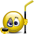 Injured Hockey Player emoticon (Hockey Emoticons)