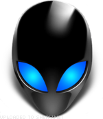 Black Alien Face emoticon (Horror Emoticons)