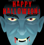 happy halloween vampire emoticon