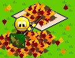 cleaning leaves smiley